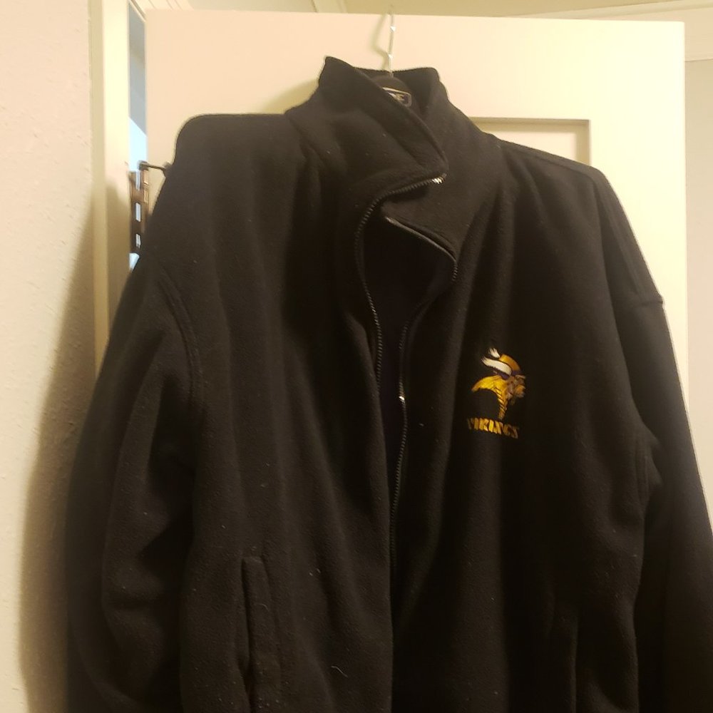 NFL MN Vikings Reversible Nylon/Fleece Jacket - XL Size